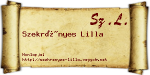 Szekrényes Lilla névjegykártya
