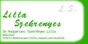 lilla szekrenyes business card